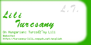 lili turcsany business card